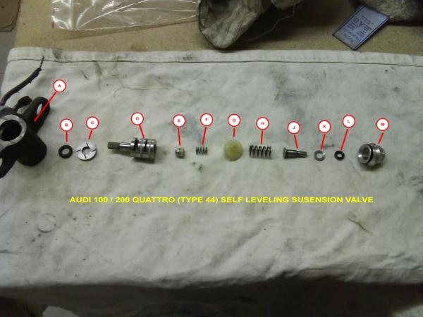 self leveling suspension valve taken apart