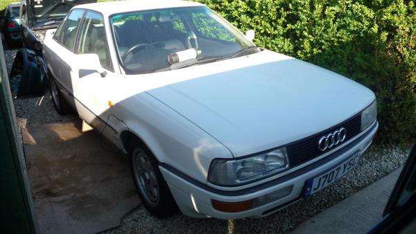 The sport from up north a couple of years ago done 80k, this was anightmare, Had coupe wings fitted, all suspension was rotten, fuel lines, painted down both side after replacing 3 of the doors, front bumper, drivers seat repair, cambelt and all other bits , aux rad , lights, etc etc etc. Blew money on this one. Just sold to a mate and had his red 20 valve . He has an early 90 20 v quattro done 53k in lago on coupe speedlines . nice.